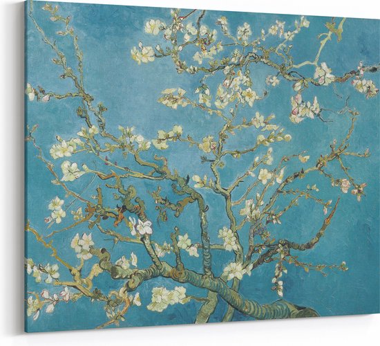 Schilderij op Canvas - 70 x 50 cm - Amandelbloesem - Vincent van Gogh - Kunst - Wanddecoratie - Muurdecoratie - Slaapkamer - Woonkamer