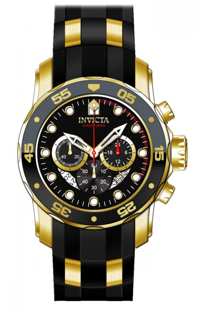 Invicta Pro Diver - SCUBA 37228 Heren Horloge - Waterdicht - Analoog - Quartz Uurwerk - Roestvrij Staal met zwarte Wijzerplaat - 48mm