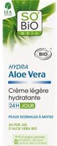 SO'BIO Étic Légere Hydraterende 24-H-dag - puur organisch Aloë Vera-sap - 50 ml