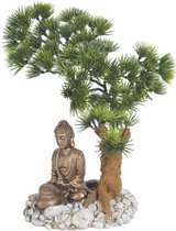 ZOLUX Decoratie luchtverspreider Boeddha met bonsai voor aquarium - 14,5 x 12 x 20 cm