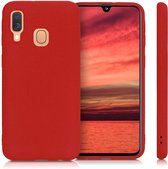 Siliconen Backcover Hoesje Samsung Galaxy A20e Rood - Telefoonhoesje - Smartphonehoesje - Zonder Screen Protector