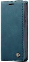 CaseMe Bookcase Pasjeshouder Hoesje iPhone 11 Pro Max Blauw - Telefoonhoesje - Smartphonehoesje - Zonder Screen Protector