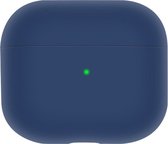 Apple AirPods 3 - Housse Etui en Siliconen - Etui Convient pour AirPods 3 - Couleur Blauw Foncé