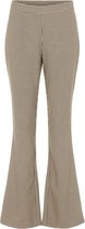 Pieces PCFARIBA MW FLARED PANTS Dames Broek Pebble  - Maat  M