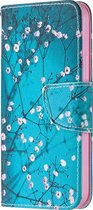 Apple iPhone 12 Hoesje - Mobigear - Design Serie - Kunstlederen Bookcase - Almond Blossoms - Hoesje Geschikt Voor Apple iPhone 12