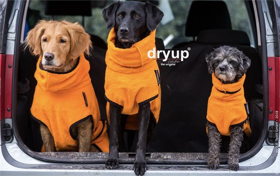 Dryup-hondenbadjas-badjas voor de hond-Oranje-L -ruglengte tot 65cm