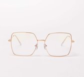 PHRAMES® - Melia Gold Drop – Beeldschermbril – Computerbril - Blauw Licht Filter Bril - Blauw Licht Bril – Gamebril – Unisex - UV400 - Voorkomt Hoofdpijn en Vermoeidheid