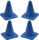 eSAM® Mini Pionnen set van 4 stuk - Mini Pylonen - zeer flexibel - 10 cm hoog - Blauw