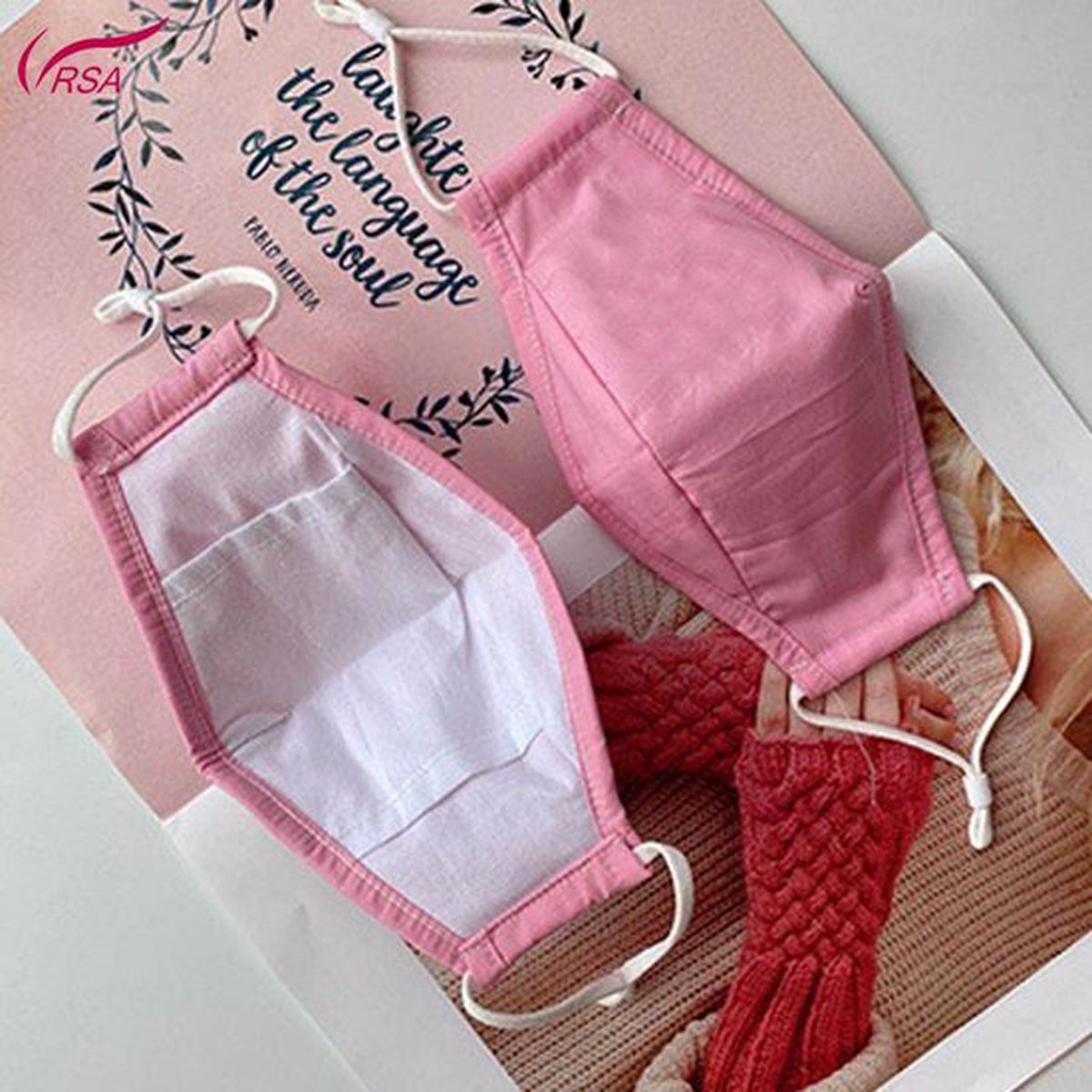 Mondkapje Kinderen - roze mondmasker kind - voor op school en in de publieke ruimte - wasbaar - Roze