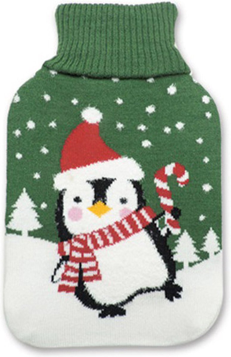 Goedkoopste Rojafit Warmwaterkruik - 2 Liter - Gebreide Hoes - Natuurrubber - Pinguin