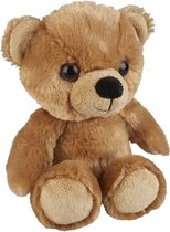 Pluche knuffel dieren Bruine Beer 18 cm - Speelgoed teddy beren/beertjes knuffelbeesten - Leuk als cadeau