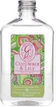 GreenleafGifts Cucumber & Lily 250ml Reed Oil-voor geurstokjes