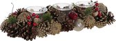 Kerstkaarshouder DKD Home Decor Kristal (38 x 13 x 8.5 cm)