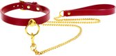 TABOOM O-Ring Halsband met ketting - Rood