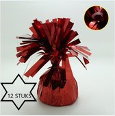 Ballon gewichtje 170 gr Rood Kleur 12 stuks, Verjaardag, Themafeest, Huwelijk, Jubileum, Valentijn