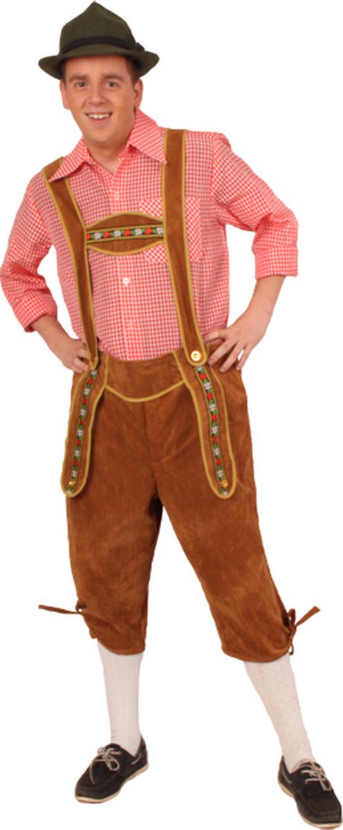 Tiroler-broek bruin lang model mt.52/54
