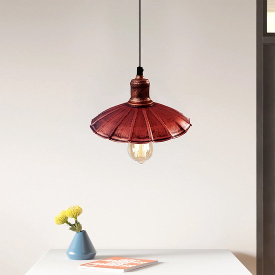 Rustieke Rode Industriële design keukenlamp E27 Hanglamp retro hanglamp... | bol.com