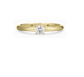 Schitterende 14K Gouden Ring met Zirkonia 16,50 mm (maat 52)