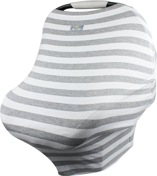 Itzy Ritzy - Mom Boss™ - 4-in-1 borstvoedingsdoek - Heather Grey Stripe