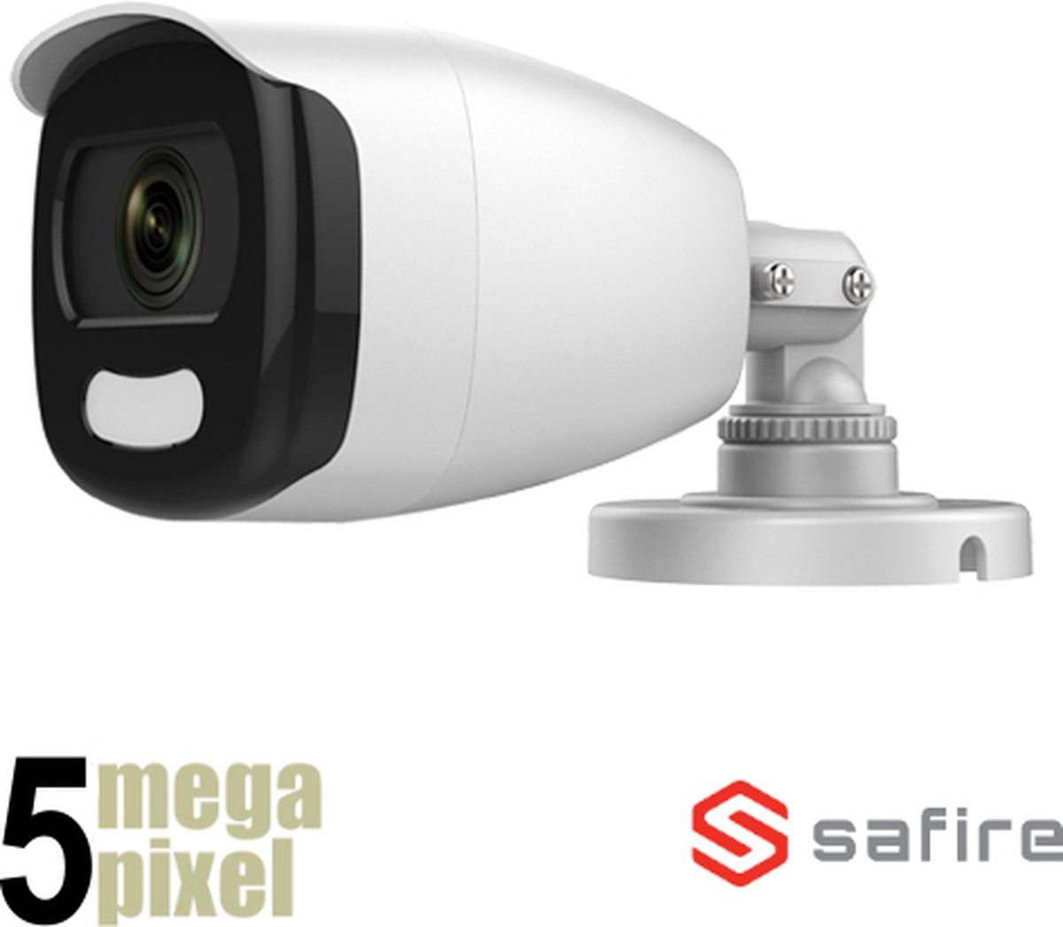 Safire Night Colour Beveiligingscamera - 4in1 Camera - 5 Megapixel - 3.6mm lens - 20 Meter Nachtzicht - Witte LED Verlichting - Binnen & Buiten