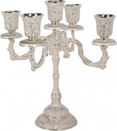 5 Branch Silver Plated Filigree Candelabra