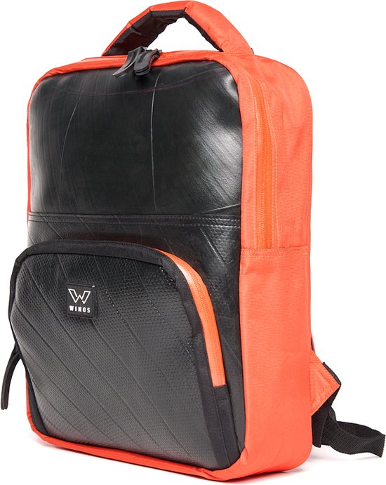 Wings Funky Falcon - sac à dos cool et robuste en pneu de voiture - orange