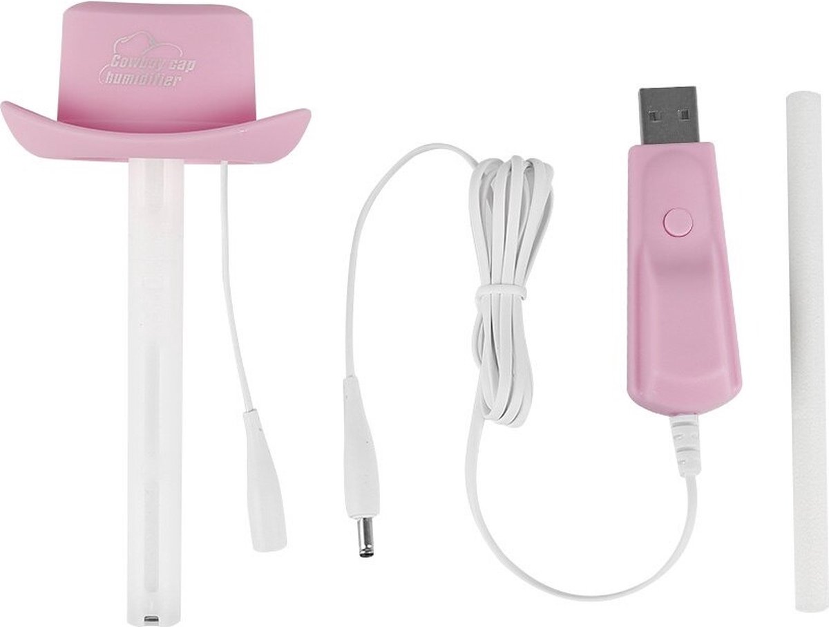Mini USB draagbare luchtbevochtiger - Ultrasone luchtreiniger - Mistmaker - Diffuser voor etherische olie - Roze