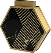 Exclusieve Gouden Vaas - Zwart Detail - H25cm - Manza Living