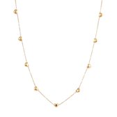 Go Dutch Label Collier bolle hartjes Gold N2288-2