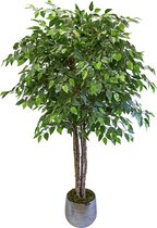 Kamyra® Ficus Kunstplant XL - Nep Planten Ficus Groot - Boom - Plant Voor Binnen En Buiten - Decoratie - Duurzaam - 190 × 90 cm