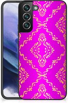 Beschermhoesje Geschikt voor Samsung Galaxy S22 Pro GSM Hoesje met Zwarte rand Barok Roze