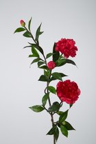 Kunstbloem - Camellia - topkwaliteit decoratie - 2 stuks - zijden bloem - Roze - 98 cm hoog