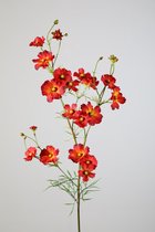Kunstbloem - Helenium - zonnekruid - topkwaliteit decoratie - 2 stuks - zijden bloem - rood - 84 cm hoog