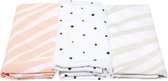 Motherhood Zebra Salmon 70 x 80 cm Flanel Luiers 3 stuks 009 167