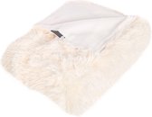 Eazy Living Plaid 160 cm x 120 cm Schapenvel Wit