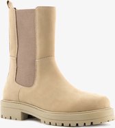 Groot leren meisjes chelsea boots - Beige - Maat 35 - Echt leer - Uitneembare zool