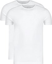 Slater 8100 - Tencel 2-pack T-shirt ronde hals korte mouw wit L
