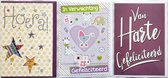 In Verwachting + Van Harte Gefeliciteerd + Hoera! – 3 Wenskaarten - 12 x 17 cm – VERW-301