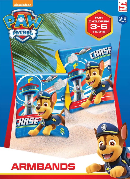 Zwembandjes Paw Patrol Chase, 3-6 jaar