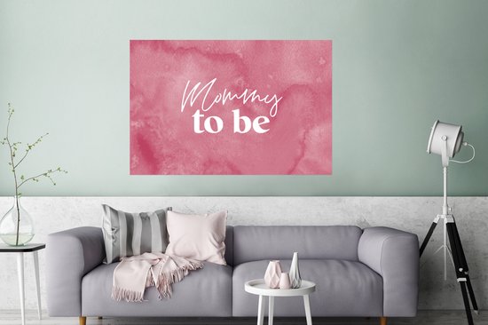 Affiche Future Maman - Citations - Rose - 120x80 cm