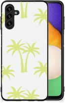 Telefoonhoesje met Naam Geschikt voor Samsung Galaxy A13 5G | Geschikt voor Samsung Galaxy A04s Silicone Case met Zwarte rand Palmtrees
