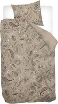 Snoozing Oriental Dekbedovertrek - Eenpersoons - 140x200/220 cm - Zacht Taupe