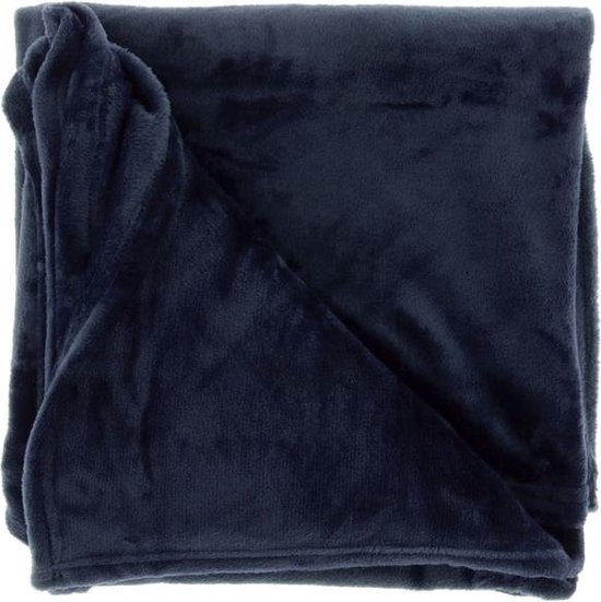 Unique Living Blush Plaid - 150x200 cm - Dark Blue
