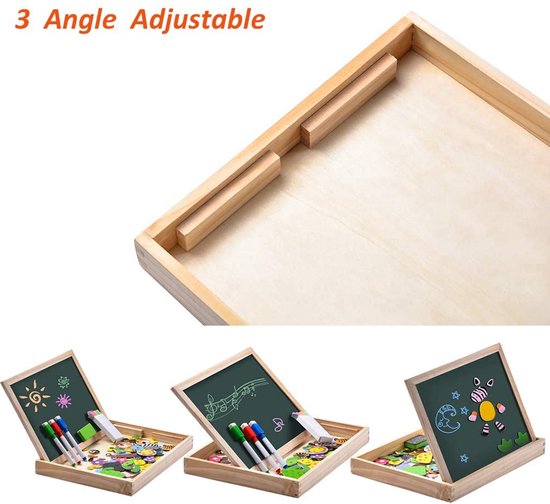 Animaux Puzzles magnétiques Jouet Multifonctionnel En bois Dessin Chevalet  Planche Jeux de puzzle éducatifs pour enfants Enfants