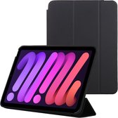 Geschikt voor iPad Mini 6 (2021) Tri-Fold - Multi-Stand Case - Smartcase - Smart Cover - Hoesje - Beschermcase - Zwart