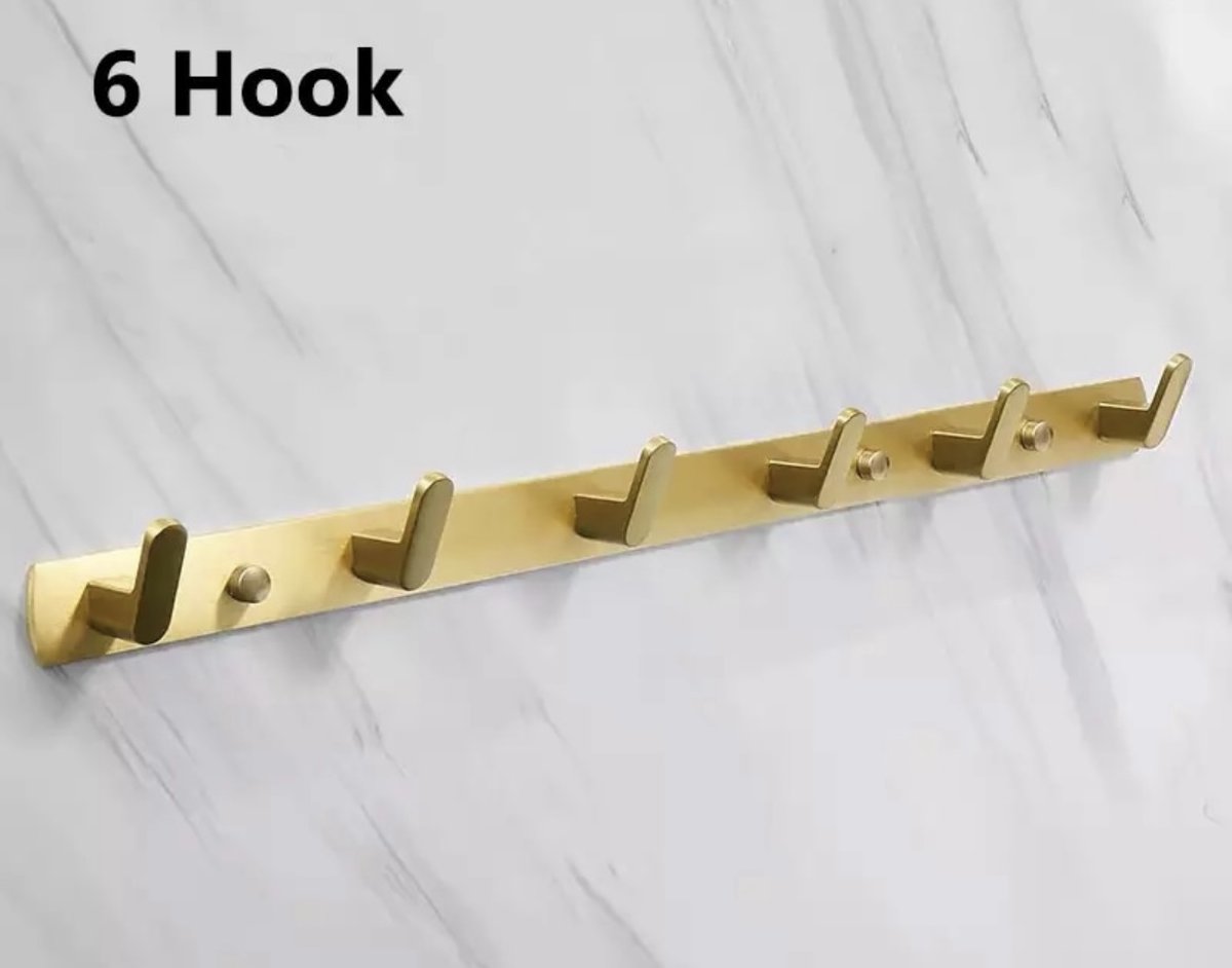 MIRA Home - Industriële Wandkapstok met Legplank en 6 Haken - Zwart - 80cm Breed | bol