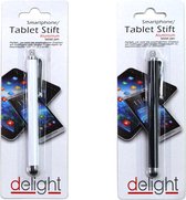 Smartphone Tabletpen aluminium, 10,5 cm | kleur Zilver grijs | per 2 stuks