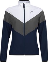 HEAD Club 22 Jacket Sportjas Dames Blauw - Wit - Grijs - Maat XXXL