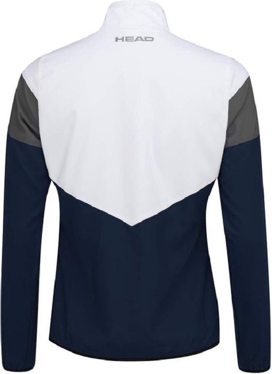HEAD Club 22 Jacket Sportjas Dames Blauw - Wit - Grijs - Maat S
