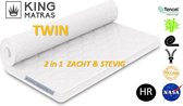 King - Twin - Nasa - Koudschuim - Soft/Firm - Topdek - Matras - Topper - Tencel - Bamboe - 12cm - 90x220 cm